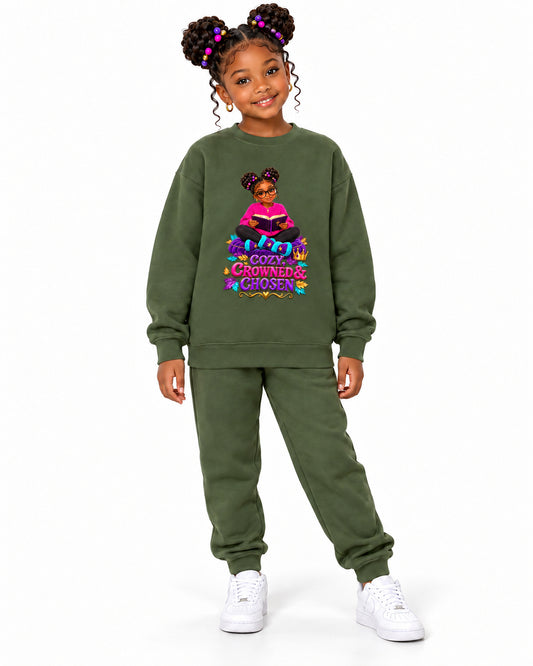 Cozy, Crowned & Chosen Princess Purpose Girls’ Sweatshirt